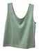 St. John Size P Mint Green No Fabric Tag Knit Sleeveless Scallop Detail Crop Top Mint Green / P