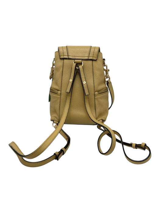 See By Chloe Yellow Beige Leather Gold Tone Hardware Zipper Detail Tassel Bag Yellow Beige / Small