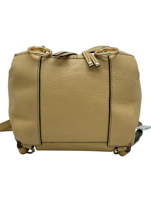 See By Chloe Yellow Beige Leather Gold Tone Hardware Zipper Detail Tassel Bag Yellow Beige / Small