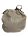 Coach Taupe Beige Leather Drawstring Removable Strap Magnetic Snap Closure Bag Taupe Beige