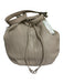 Coach Taupe Beige Leather Drawstring Removable Strap Magnetic Snap Closure Bag Taupe Beige