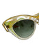 Miu Miu Clear & Yellow Acetate Gradient Lens Cat Eye Nose pads Retro Sunglasses Clear & Yellow