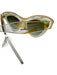 Miu Miu Clear & Yellow Acetate Gradient Lens Cat Eye Nose pads Retro Sunglasses Clear & Yellow