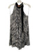 Missoni Size 42 Black & White Rayon Knit Chevron Sleeveless Tie Neck Dress Black & White / 42
