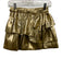 Loveshackfancy Size XS Gold Silk Blend Metallic Thread Elastic Waistband Skirt Gold / XS