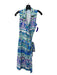 J. McLaughlin Size Small Blue, Green & Purple Nylon Blend Tank Wrap Dress Blue, Green & Purple / Small