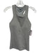 Alo Size M Gray Cotton Blend Heathered Ribbed Built In Bra Tank Top Gray / M