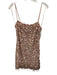 Majorelle Size XS Light Pink Polyester Floral Sequin Design Beaded Fringe Dress Light Pink / XS