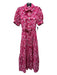 Derek Lam 10 Crosby Size 2 Pink & White Cotton Short Sleeve Floral Eyelet Dress Pink & White / 2