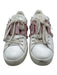 Valentino Shoe Size 38 White & Purple Leather Spike Detail Low Top Sneakers White & Purple / 38