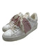 Valentino Shoe Size 38 White & Purple Leather Spike Detail Low Top Sneakers White & Purple / 38