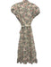 Misa Size Est S Cream White & Multi Missing Fabric Tag Puff Cap Sleeve Dress Cream White & Multi / Est S