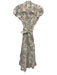 Misa Size Est S Cream White & Multi Missing Fabric Tag Puff Cap Sleeve Dress Cream White & Multi / Est S