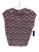 Mango Size S Purple, Brown & Cream Viscose Blend Metallic Thread Cap Sleeve Top Purple, Brown & Cream / S