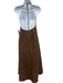 Zara Size XS Brown Modal Blend Halter Backless Midi Dress Brown / XS