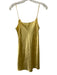 Daily Drills Size S Butter Yellow Polyester Blend Satin Tie Straps Mini Dress Butter Yellow / S