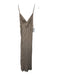 Dissh Size 4 Beige & Black Viscose Geometric V Neck Midi Dress Beige & Black / 4