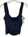 Reformation Size 2/4 Blue Viscose Blend Polka Dot Zip Mini Skirt Set Blue / 2/4