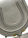 Chloe Taupe Gray Leather Flap Top Saddle Crossbody Adjustable Strap Bag Taupe Gray / Mini