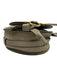 Chloe Taupe Gray Leather Flap Top Saddle Crossbody Adjustable Strap Bag Taupe Gray / Mini