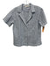 Alex Mill Size XS Blue & White Cotton & Linen Striped Short Sleeve Button Up Top Blue & White / XS