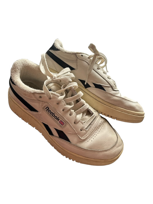 Reebok Shoe Size 8 White & Black Leather Platform Athletic Sneakers White & Black / 8