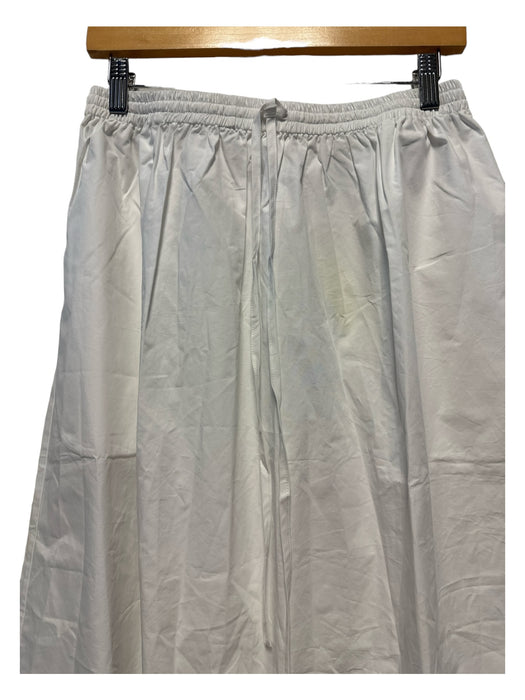 Aexae Size S White Cotton Drawstring Side Slits Maxi Skirt White / S