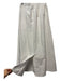 Aexae Size S White Cotton Drawstring Side Slits Maxi Skirt White / S