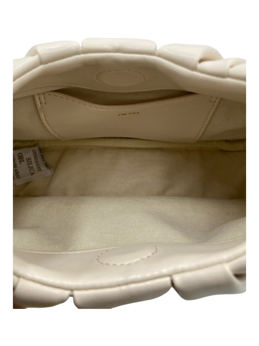 JW PEI Cream Faux Leather Pleated Magnetic Close Bag Cream / Small