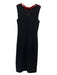 Jason Wu Size 10 Black & Red Viscose & wool Velvet Detail color block Dress Black & Red / 10