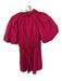 She & Sky Size L Magenta Cotton & Polyester Short Puff Sleeve Front Zip Dress Magenta / L