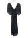 Anthropologie Size S Black & White Polyester Blend Maxi Stitch Detail Dress Black & White / S