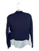 Mave Size M Navy & white Viscose Blend Knit Half Zip Long Sleeve Sweater Navy & white / M