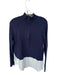 Mave Size M Navy & white Viscose Blend Knit Half Zip Long Sleeve Sweater Navy & white / M
