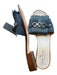 Kate Spade Shoe Size 7.5 Brown & Blue Gold Hardware Backless Suede Sandals Brown & Blue / 7.5