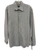Boss Size 16.5 White & Gray Cotton Striped Button Down Men's Long Sleeve Shirt White & Gray / 16.5