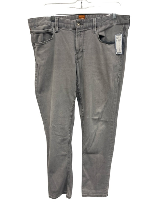 Boss Size 35 Gray Cotton Solid Jean Men's Pants Gray / 35