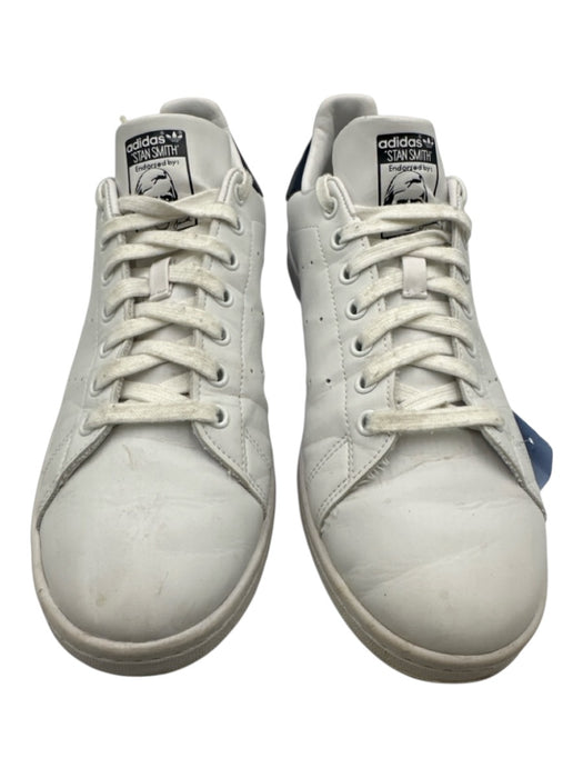 Adidas Shoe Size 10.5 AS IS White & Blue Leather Solid Low Top Men's Shoes White & Blue / 10.5