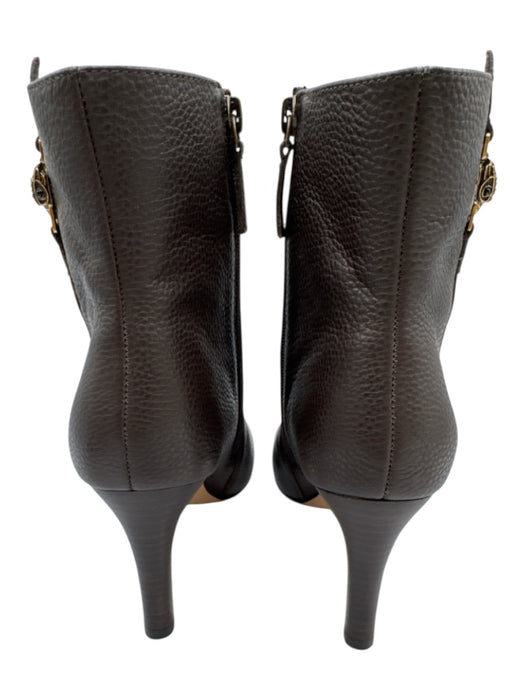 Kurt Geiger Shoe Size 38 Brown Leather Pointed Toe Side Zip Pebbled Booties Brown / 38