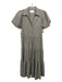 Brochu Walker Size Small Taupe Polyester & Cotton Short Puff Sleeve Tiered Dress Taupe / Small