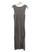 Barefoot Dreams Size S Taupe Nylon & Viscose Sleeveless Velour Ribbed Side Dress Taupe / S