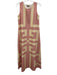MME. Mink Size S Pink & Cream Print Polyester Blend Sleeveless Geometric Dress Pink & Cream Print / S