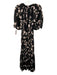 Cynthia Rowley Size S Black, Pink & White Cotton Blend 1/2 Balloon Sleeve Dress Black, Pink & White / S