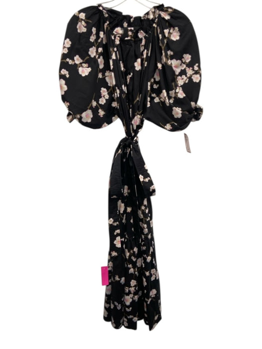 Cynthia Rowley Size S Black, Pink & White Cotton Blend 1/2 Balloon Sleeve Dress Black, Pink & White / S