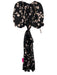 Cynthia Rowley Size S Black, Pink & White Cotton Blend 1/2 Balloon Sleeve Dress Black, Pink & White / S