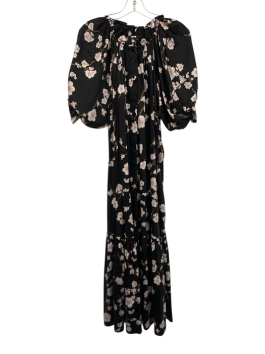 Cynthia Rowley Size S Black, Pink & White Cotton Blend 1/2 Balloon Sleeve Dress Black, Pink & White / S