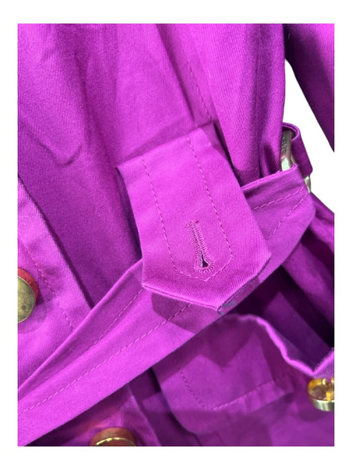 Marc By Marc Jacobs Magenta Purple Cotton Double Breast Trench Coat Magenta Purple / L