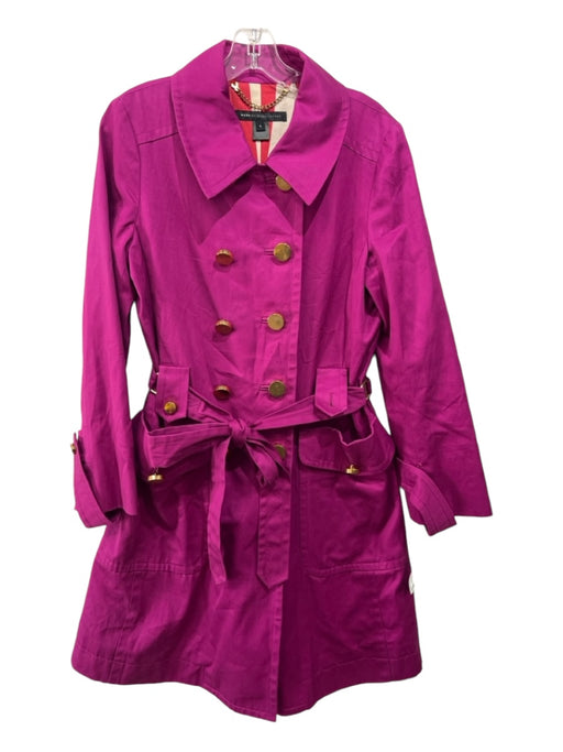 Marc By Marc Jacobs Magenta Purple Cotton Double Breast Trench Coat Magenta Purple / L