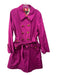 Marc By Marc Jacobs Magenta Purple Cotton Double Breast Trench Coat Magenta Purple / L