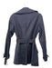 Trina Turk Size 6 Navy Blue Cotton Blend Double Breast Sash Trench Jacket Navy Blue / 6